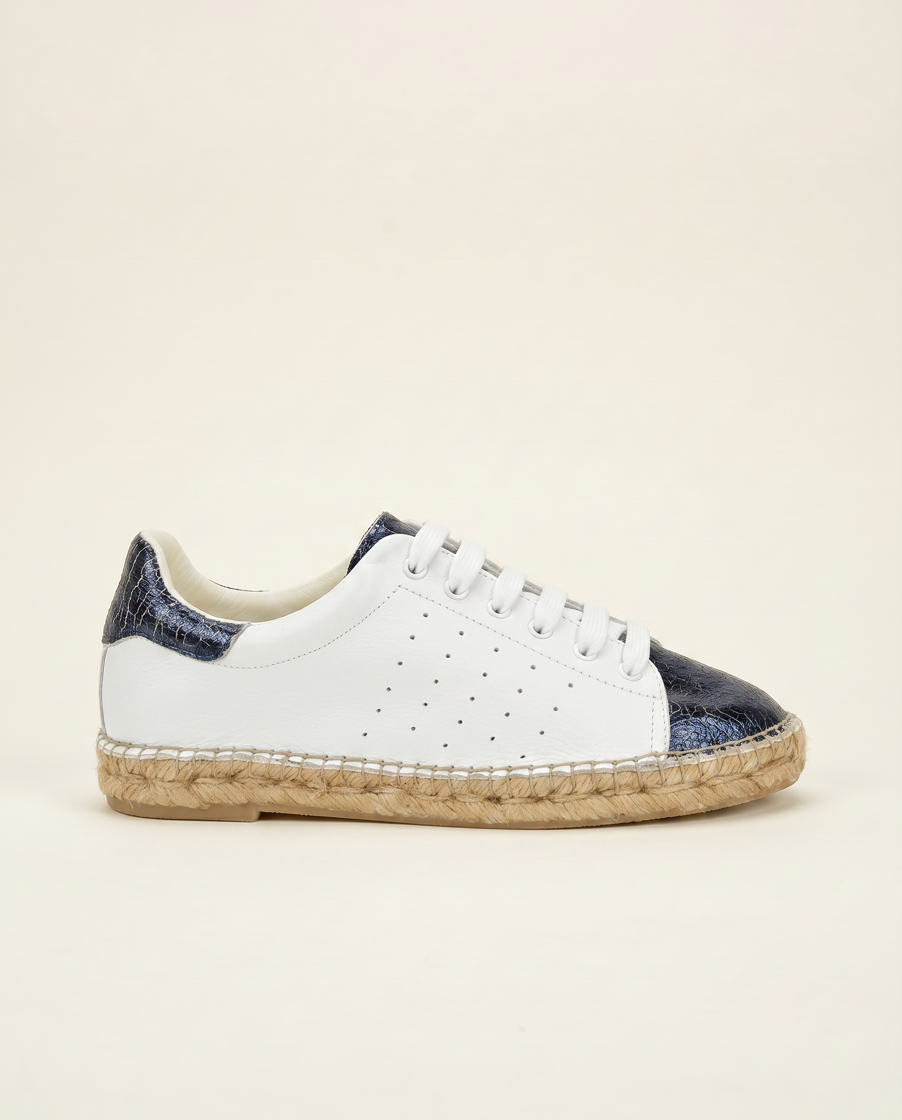 Terra White/Red Leather Espadrille Sneaker | Shop high quality